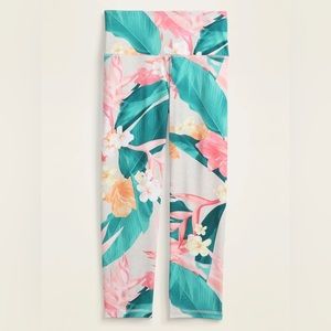 OLD NAVY ACTIVE TROPICAL GO DRY ELEVATE LEGGINGS